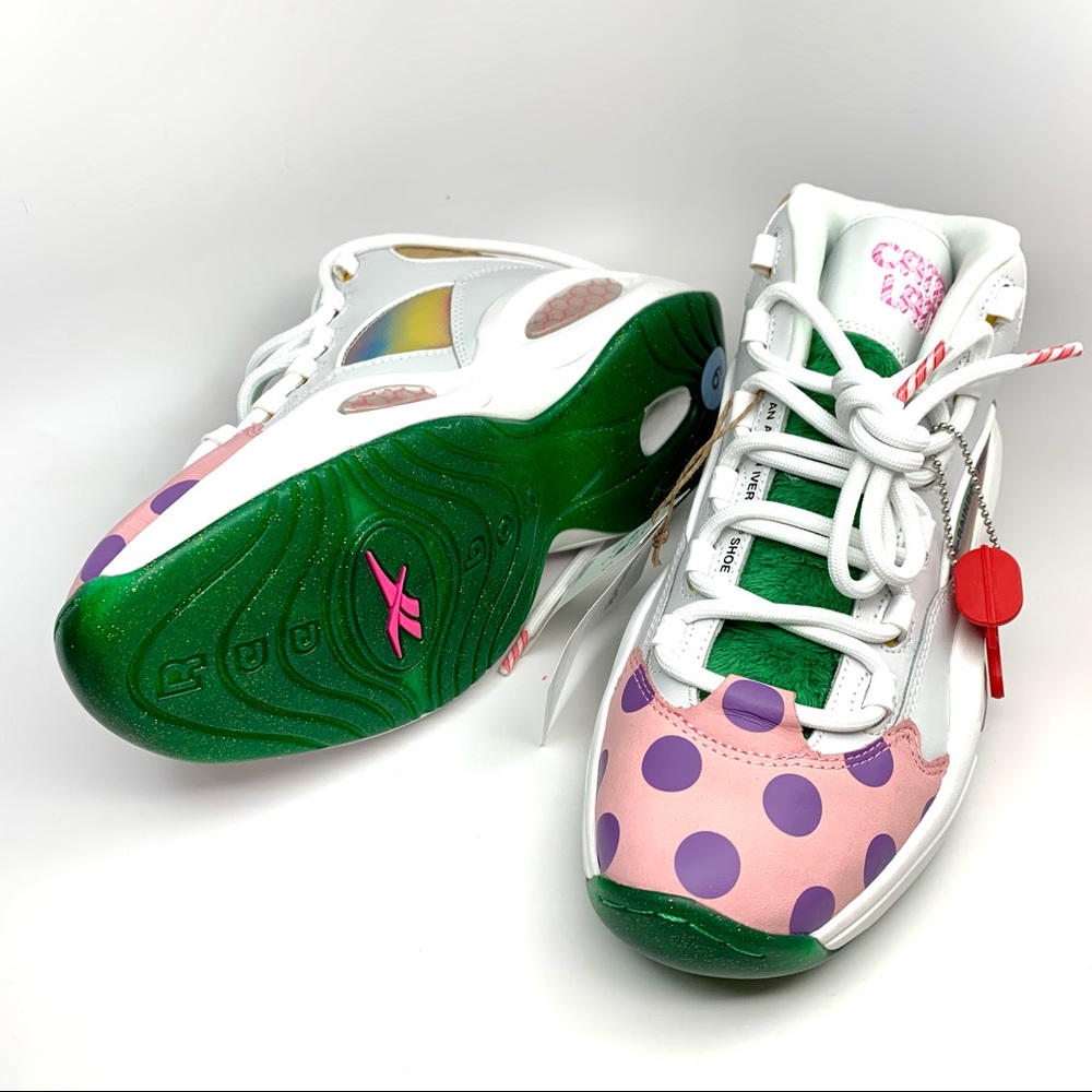 NWT REEBOK MEN'S CANDY LAND QUESTION MID BASKETBALL SHOES SIZE 9 - Picture 11 of 15